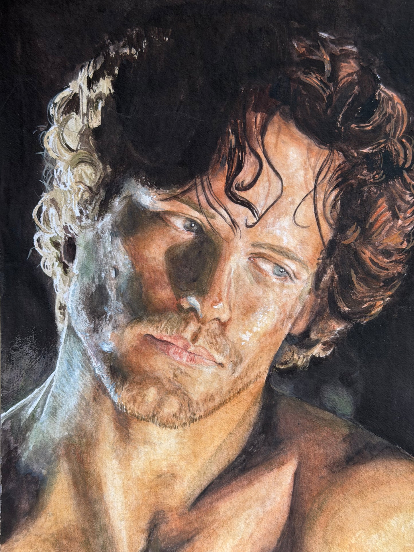 Jamie Fraser gouache illustration