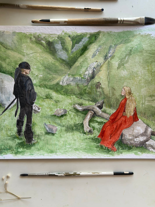 The Princess Bride gouache painting