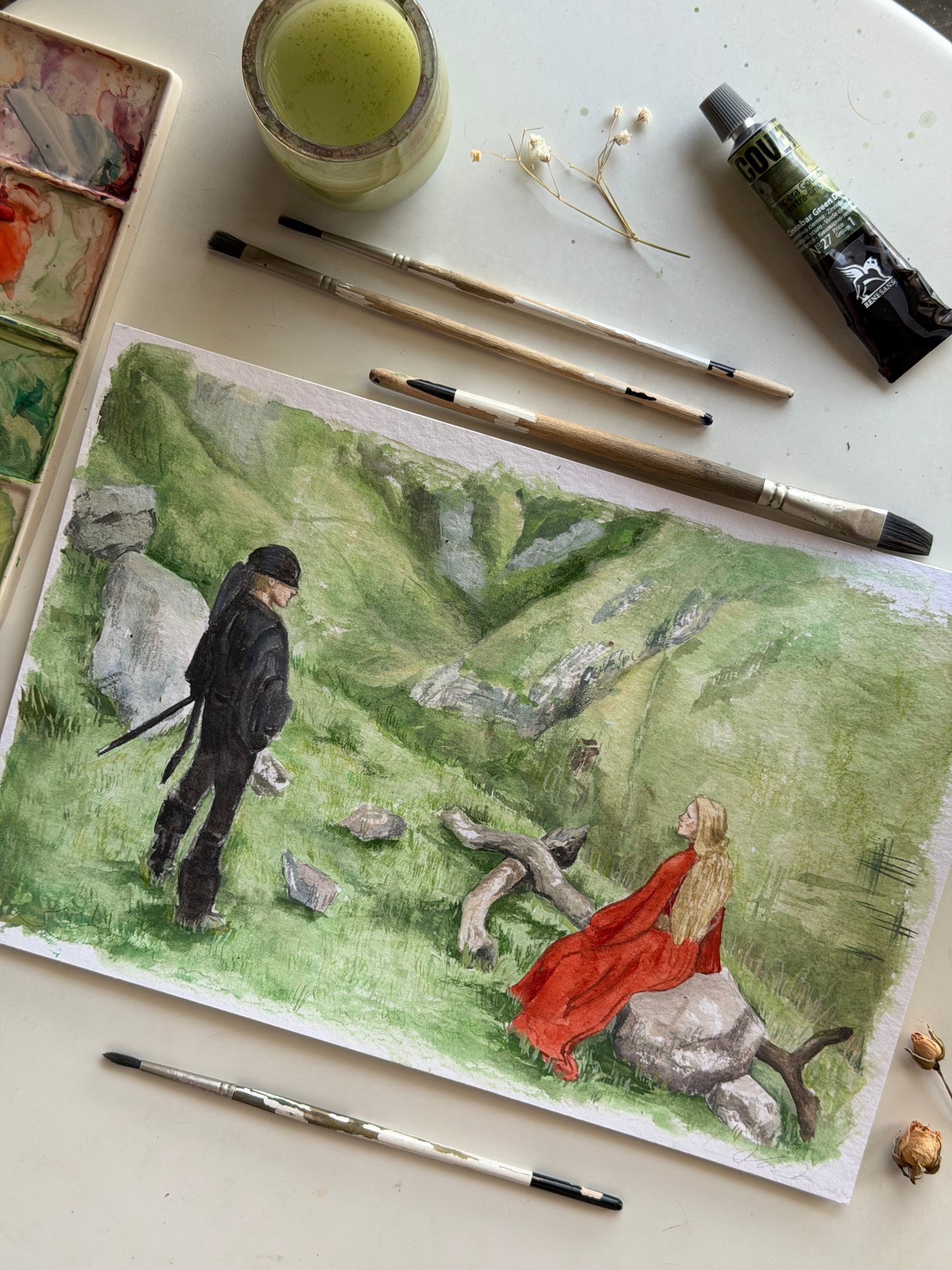 The Princess Bride gouache painting