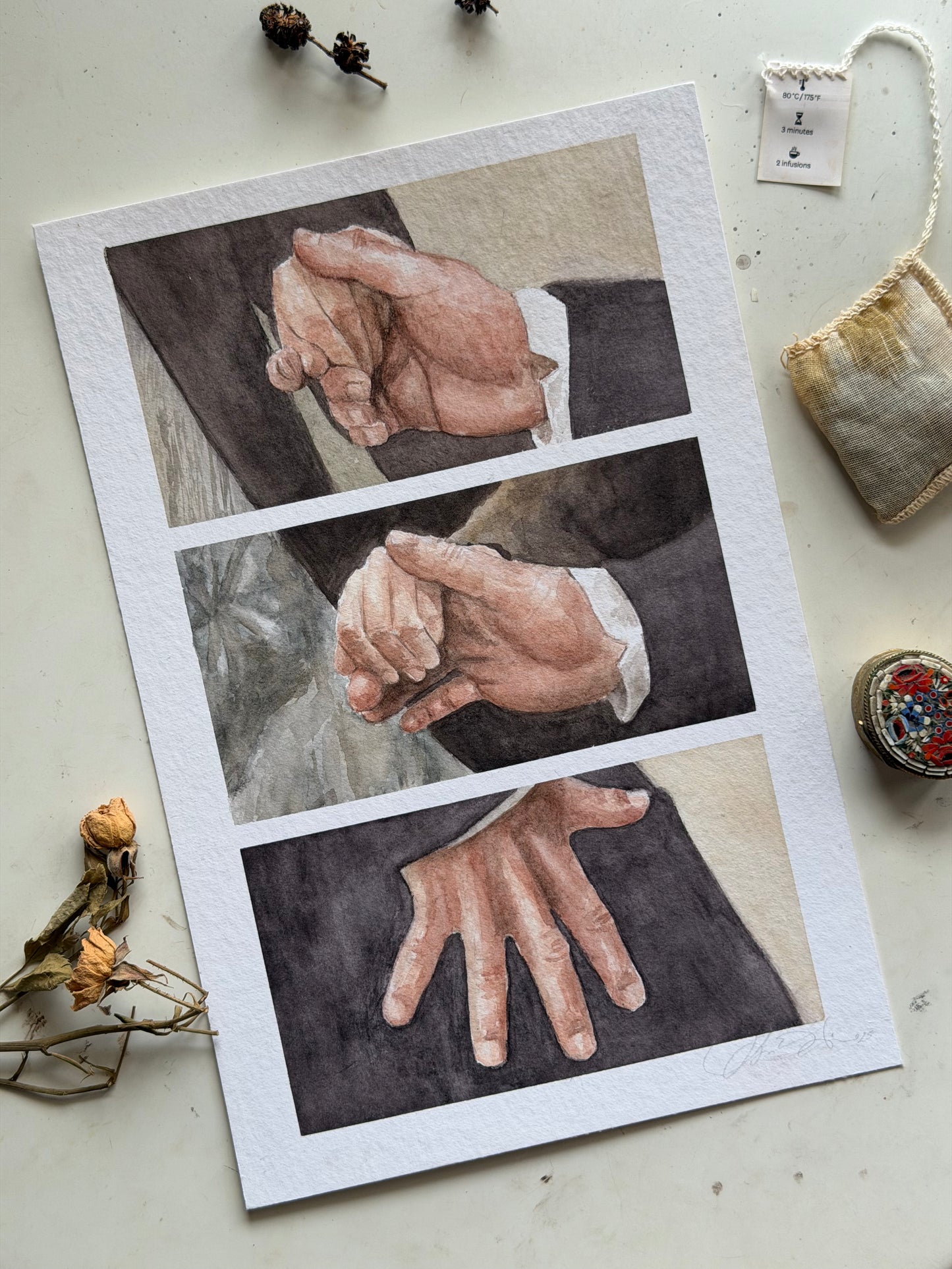Hand Flex  watercolour painting