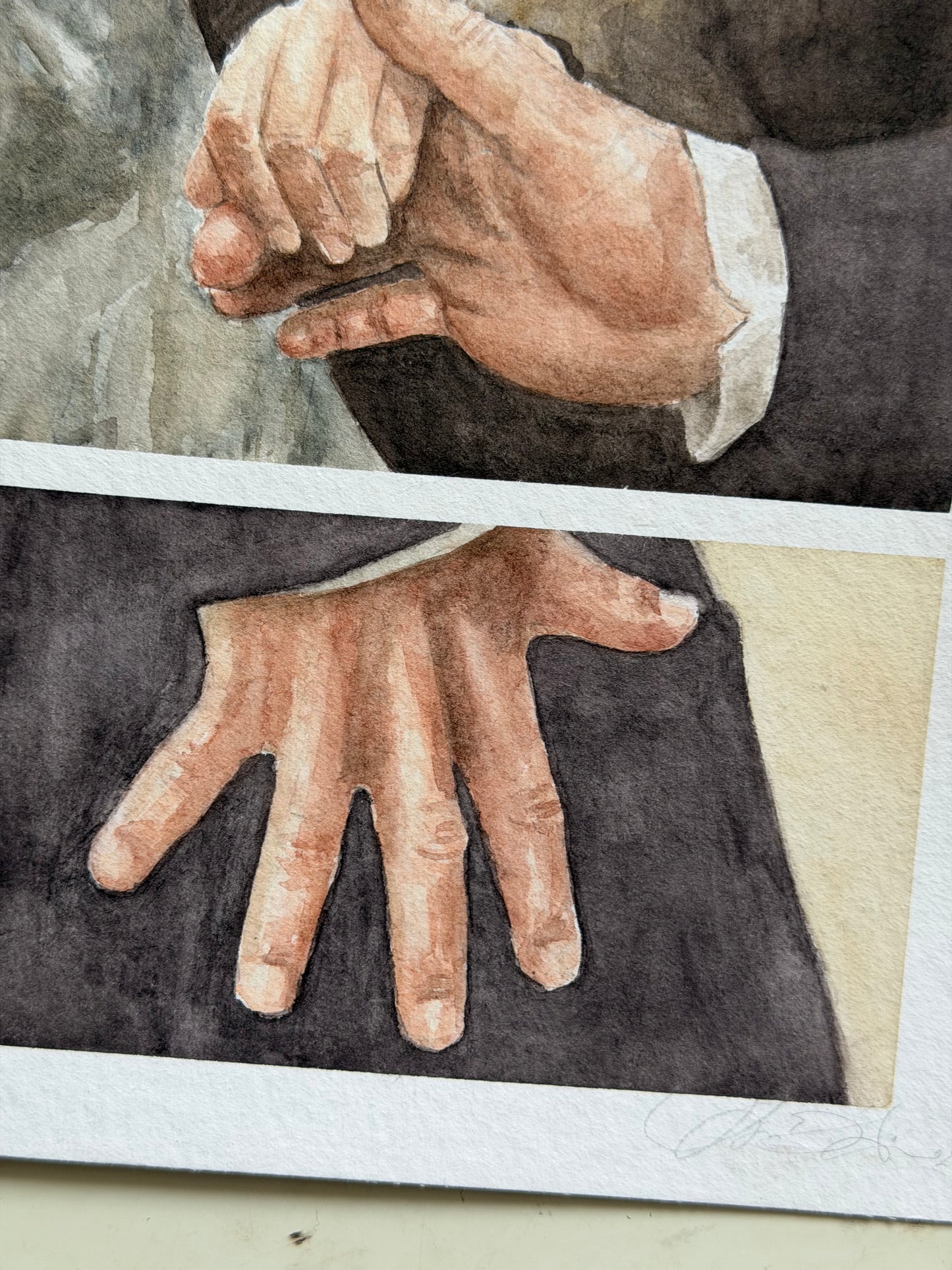 Hand Flex  watercolour painting