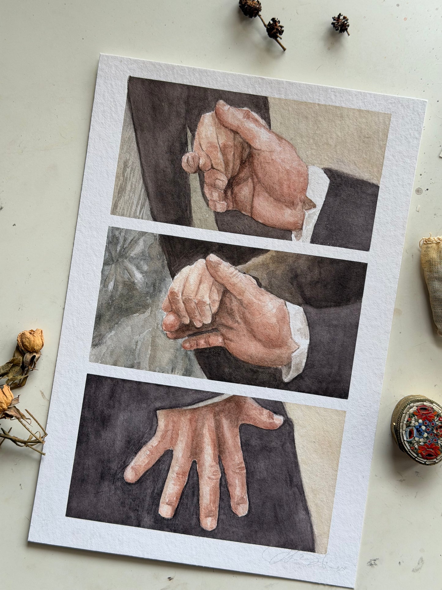 Hand Flex  watercolour painting